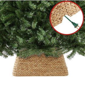 Eco Friendly Water Hyacinth <b>Christmas</b> <b>Tree</b> Collar Square <b>Tree</b> <b>Base</b> Cover Rustic <b>Christmas</b> Decoration - Product Image 4