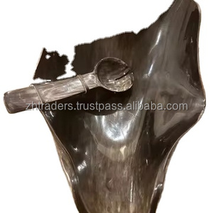 Juego de Cucharas de Cuerno de Búfalo Pulido, Ecológico, Natural, Hecho a Mano, para Comidas Rústicas, Campamentos y Paquetes de Regalo para Fiestas - Product Image 2