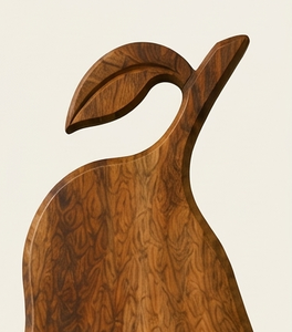 Solid Mango Wood Pear Chopping <b>Board</b> Walnut Stain Bread Cheese Serving <b>Paddle</b> Decorative Fruit Shaped Cutting Tray - Product Image 4
