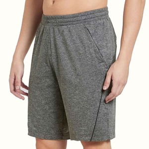 Shorts Bermuda en Coton Gris Uni pour Homme, Taille Élastique avec Cordon de Serrage, Tissu Tricoté Respirant, Coupe Décontractée, Taille Mi-Haute - Product Image 5