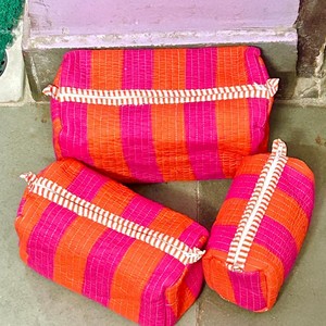 Cotton Cosmetic Bag Bohemian Style Foldable String Closure Toiletry Bag Large Capacity Toiletry Bag Makeup Organizer - Product Image 4