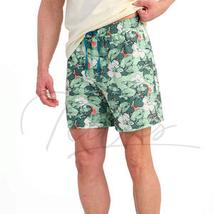 กางเกงขาสั้นชายลายทางกันน้ำ ยืดได้ ผลิตจากโพลีเอสเตอร์/คอตตอน มีเชือกผูกเอว เหมาะสำหรับเล่นน้ำทะเลและเล่นเซิร์ฟ ขายส่ง - Product Image 2