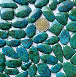 คริสโซโคลลาธรรมชาติเกรด AAA พลอยหลวมหลายรูปทรง10-40มม. ขนาดอัญมณีเจียระไนสำหรับทำเครื่องประดับสีเขียว - Product Image 4