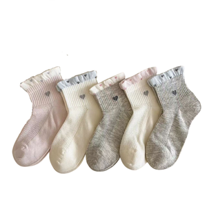 Calcetines para niñas, calcetines cortos finos de primavera y verano para niños, calcetines de princesa de encaje de estilo coreano, calcetines de malla sin costuras para niñas - Product Image 5