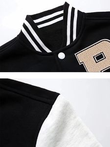 Chaqueta Universitaria para Hombre, Chaqueta Bomber de Béisbol, Chaqueta Unisex Vintage con Estampado de Letras, Sudadera Informal con Parches - Product Image 4