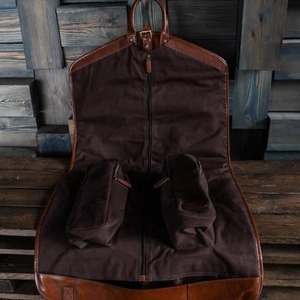 Bolsa de Ropa de Cuero Genuino al por Mayor, Porta Trajes Hecho a Mano, con Cremallera Resistente, para Viajes Casuales y de Negocios - Product Image 4