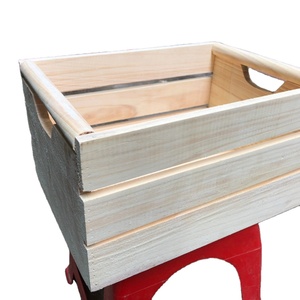 Cajas Decorativas de Madera HLC, Caja de Almacenamiento de Madera, Cajas de Madera Rústicas Apilables con Asas - Product Image 4