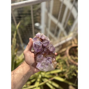 Natural Amethyst on White Himalayan Quartz <b>Crystal</b> <b>Cluster</b> Mineral Specimen for Interior Decor and Wholesale - Product Image 2