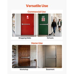 Barra Antipanico Commerciale Premium in Metallo da 28 Pollici, Dispositivo Antipanico per Porte, Ferramenta per Porte di Emergenza, Chiusure e Fermaporte - Product Image 6