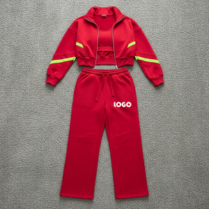 Women's Pink Tracksuit Full Sleeve Solid Color Sporty Style With Side Pockets Drawstring Closure Regular Fit Spring Wear - Product Image 5
