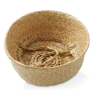 Woven Seagrass <b>Storage</b> Bin Plant Pot Cover Handmade <b>Storage</b> <b>Basket</b> Wholesale eco-friendly Made in Vietnam - Product Image 2