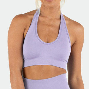 Classic <b>Plus</b> <b>Size</b> Lightweight Seamless Front Washed Women's Sports <b>Bra</b> with Custom Logo for Workout Fitness Gym Activewear 2027 - Product Image 5