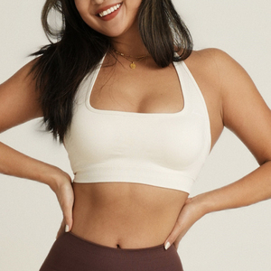 Conjunto Deportivo de Yoga de 2 Piezas para Mujer, Estilo Nuevo, de Alta Sujeción, Secado Rápido, Transpirable, Cuello en U, Tirantes Ajustables, Leggings y Sujetador Deportivo Sin Costuras - Product Image 1