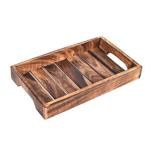 Bandeja Rectangular de Madera Maciza con Acabado Natural para Hostelería, Hogar, Restaurantes y Otros Usos Decorativos de Interior, Venta al por Mayor - Product Image 2