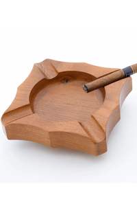 Cendrier en bois artisanal - Accessoire de fumeur en bois naturel rustique pour la maison, le bureau et l'extérieur - Product Image 5