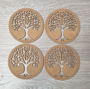 Eco Friendly Wooden Beverage Coaster Set For Coffee Tables Dining Areas And Workspaces - Product Image 4