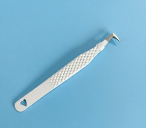 Pinzas de Acero Inoxidable Profesionales Personalizadas al por Mayor, Forma de L con Encanto, Logotipo Privado, Punta Suave de Precisión - Product Image 5