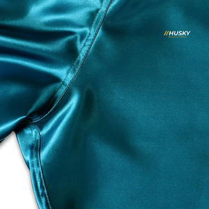 Pantalones Cortos de Punto Satinado para Hombre, Color Azul Marino Sólido, Cintura Media Elástica, Secado Rápido, Casuales, 100% Poliéster - Product Image 6