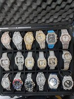Reloj de Lujo Seiko con Movimiento de Cuarzo, Diseño Antiguo, Cuadrado, con Diamantes, Números Azules, Elegante