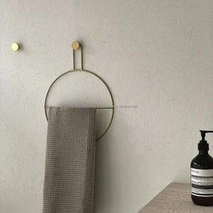 Porte-serviettes enduit noir salle de bain organisateur support Simple Accent TCD Design porte-serviettes porte-serviettes en métal support facile à monter - Product Image 2