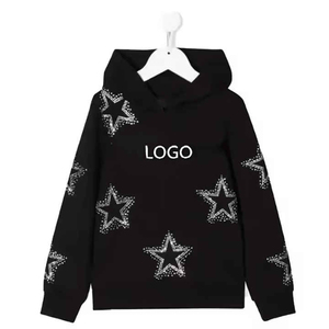 \<b>Fashion</b> <b>Star</b> Graphic Hoodie Oversized Rhinestone Embellished Cotton Blend Hoodies For Streetwear Trend Clothing Brands Retirals - Product Image 3