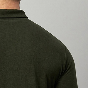 <b>Men's</b> O-Neck Long Sleeve Solid Color Cotton/Bamboo Fiber Quick Dry Anti-Shrink Breathable Casual <b>Top</b> - Product Image 3