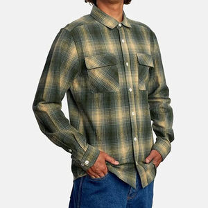 Chemise en flanelle à carreaux en coton de haute qualité M&F Custom Premium, manches longues, coupe classique, décontractée, pour hommes - Product Image 6