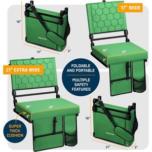 Siège de stade pliable et inclinable avec support dorsal pour gradins - Product Image 5