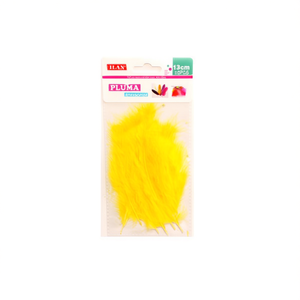 Pluma ILAN de 13 cm Amarilla para Manualidades - Product Image 2