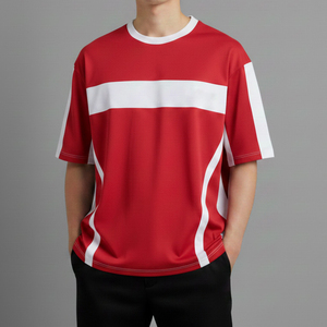 เสื้อยืดโอเวอร์ไซส์ผู้ชาย สตรีทแวร์สไตล์คนเมือง ทรงหลวม ผ้าฝ้าย ใส่สบาย น้ำหนักเบา เหมาะสำหรับฤดูร้อน - Product Image 5