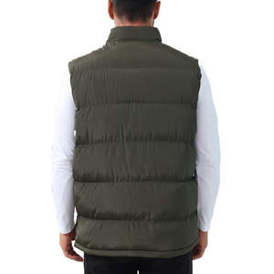 Gilet matelassé léger pour homme avec logo personnalisé, en toile, pour l'hiver, vêtement d'extérieur décontracté, couleur unie, rembourré de duvet, chauffant, de haute qualité - Product Image 4