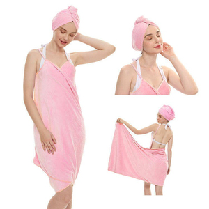 Toalla de Pelo de Algodón Tejido Desechable con Rayas, Ecológica, Ultra Absorbente y de Secado Rápido para Mujer, Venta al por Mayor de Fábrica - Product Image 2