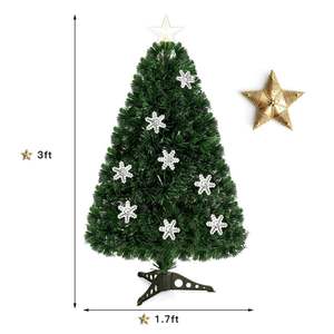 Albero di Natale LED di 3 Piedi con Fiocchi di Neve, Decorazioni Festive per la Stagione Natalizia - Product Image 2
