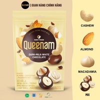 Meilleure Vente Dragées au Chocolat Aromatisées en Gros OEM/ODM HALAL Mélange de Noix d'Amande, de Cajou et de Macadamia enrobées de Chocolat 75G Snacks
