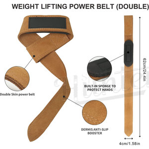 สายรัดข้อมือยกน้ำหนักหนังวัวแท้กันลื่น ระบายอากาศได้ดี สำหรับทุกเพศ  รับผลิตตามสั่งพร้อมโลโก้  หลายสี  บริการ ODM OEM - Product Image 4