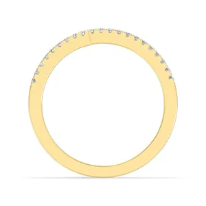 Bague croix en or jaune 14 carats avec diamant de laboratoire rond, cadeau pour femme - Product Image 5