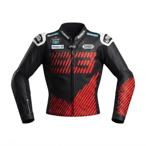 Men’s Cowhide Leather <b>Racing</b> <b>Jacket</b>/Chaqueta MotoCP Style CE Level 2 Armor Motorcycle Track Riding Protective Gear CE - Product Image 1