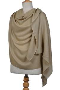 Étole unisexe en cachemire et laine fine pour femme VIC, 70x200 cm, modèle respirant pour usage quotidien en extérieur, fabriqué en Inde, Uttar Pradesh - Product Image 4