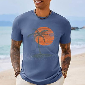 T-shirt DTG décontracté, élégant et confortable, en coton de haute qualité, doux, en molleton, séchage rapide, écologique, respirant, imprimé graphique pour hommes - Product Image 3