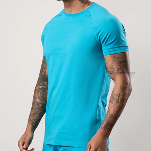 Custom Men's Gym T-<b>Shirts</b> Knitted <b>Polyester</b>/Cotton Breathable Quick Dry Eco-Friendly Cotton/Bamboo Custom Print Fitness Apparel - Product Image 1