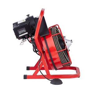 Macchina Elettrica per la Pulizia degli Scarichi da 250W, Spirale per Fognature da 75FT x 3/8 Pollici, Alimentazione Manuale, 4 Frese, Agente per Dragaggio Tubi - Product Image 3