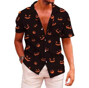 Camiseta hawaiana personalizada para hombre, cosida a mano, informal, antiarrugas, transpirable y cómoda, para adultos. - Product Image 1