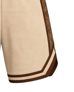 Shorts de basketball pour hommes beige-brun, respirants, séchage rapide, pour entraînement sportif, gym, course à pied, athlétiques, taille élastique, fabricant - Product Image 6