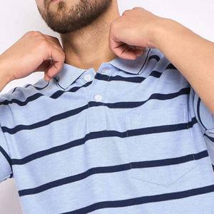 Polos Personalizados Transpirables y Delgados para Hombre, 100% Poliéster, Diseño a Rayas, Secado Rápido, Camisetas Deportivas Lisas - Product Image 4