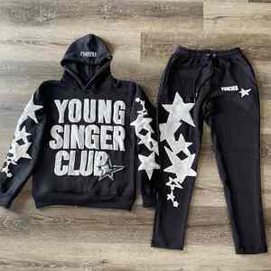 Sudadera Personalizada para Hombre con Letras Negras de Spider, Estilo Urbano, Sudadera con Capucha de Algodón Grueso para Hombre, Gran Venta - Product Image 2