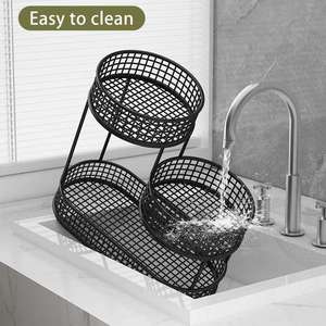 Modern 3 Tier Metal Fruit <b>Basket</b> Countertop Fruit Bowl <b>Storage</b> Rack Kitchen <b>Vegetable</b> Snack Organizer Stand Desktop <b>Basket</b> - Product Image 5