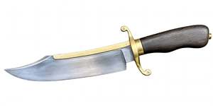 Handcrafted Satin Finish Steel Display Knife Brass Spine Ebony Handle Decorative Tool - Product Image 4