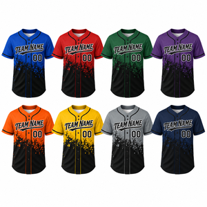 Maillot de baseball personnalisé pour jeunes, à boutons, sublimation, uniforme d'équipe, respirant, en polyester, pour enfants, clubs, écoles - Product Image 1