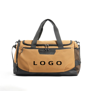 Water Resistant Beige Sports Duffel <b>Bag</b> High Capacity <b>Travel</b> Weekender - Product Image 6