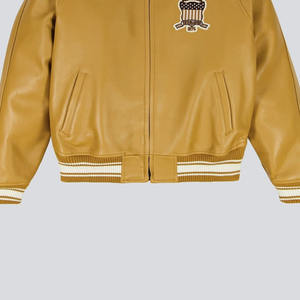 Chaqueta de Cuero Avirex para Hombre al Mejor Precio, Chaqueta de Invierno Premium de Cuero Genuino, Resistente al Viento e Impermeable, Teñido Liso, Todas las Tallas Disponibles - Product Image 5